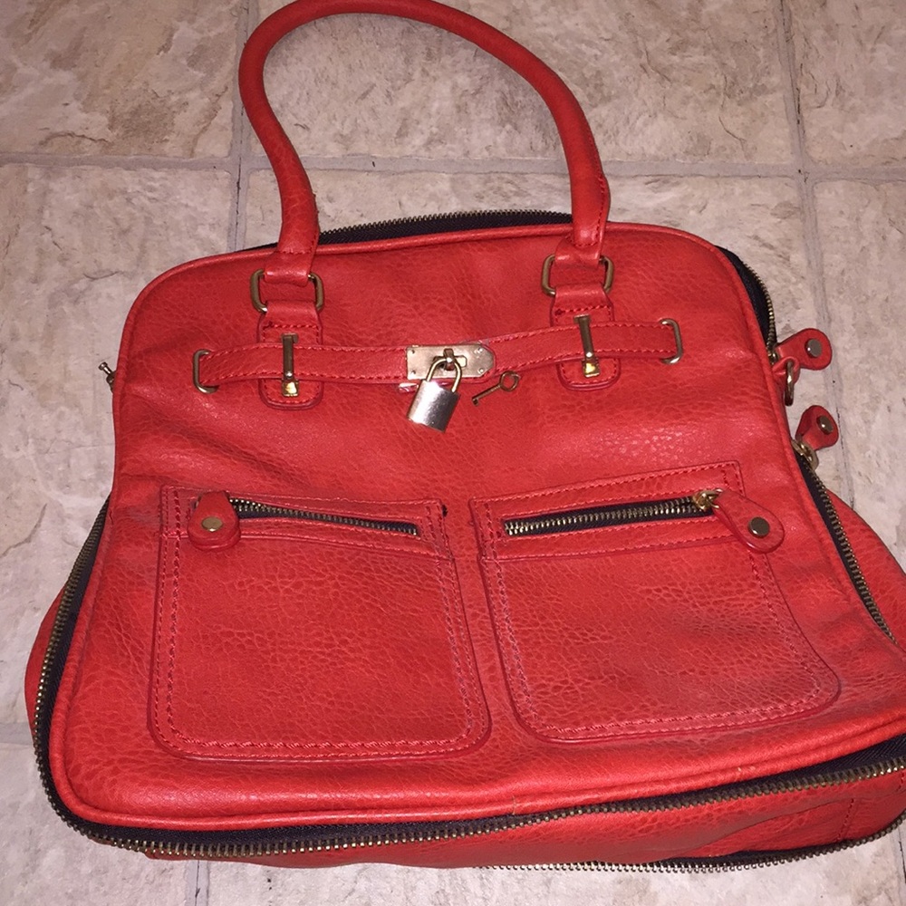 Coral red Street Level purse